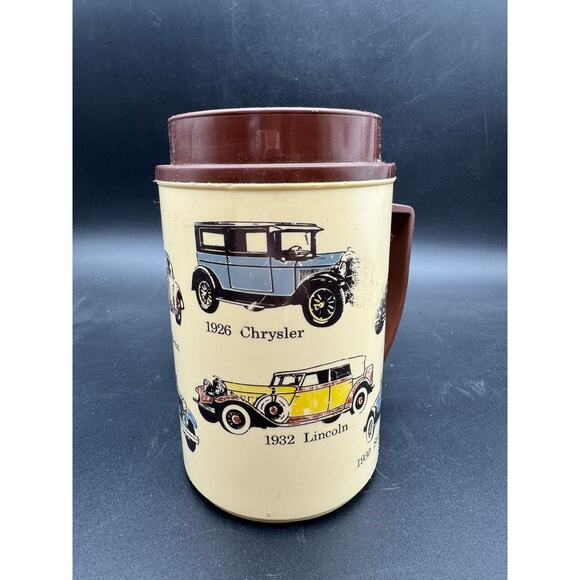 Chevy Ford Mercedes Packard Studebaker VTG Insulated 22oz Travel Mug Cup Only - Picture 3 of 6